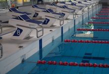 Indoor swimming pool lanes