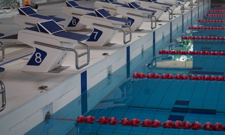 Indoor swimming pool lanes