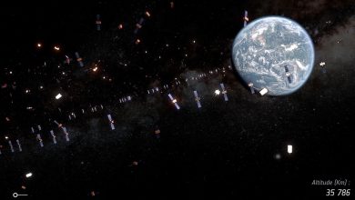 A satellite above Earth