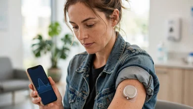 Researcher holding a vaccine vial in a medical laboratory